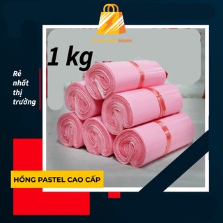 COMBO 1KG💥TÚI GÓI HÀNG NIÊM PHONG Mầu HỒNG PASTEL CAO CẤP💥Túi ship Cod, đóng gói hàng chống bóc HÀNG PE
