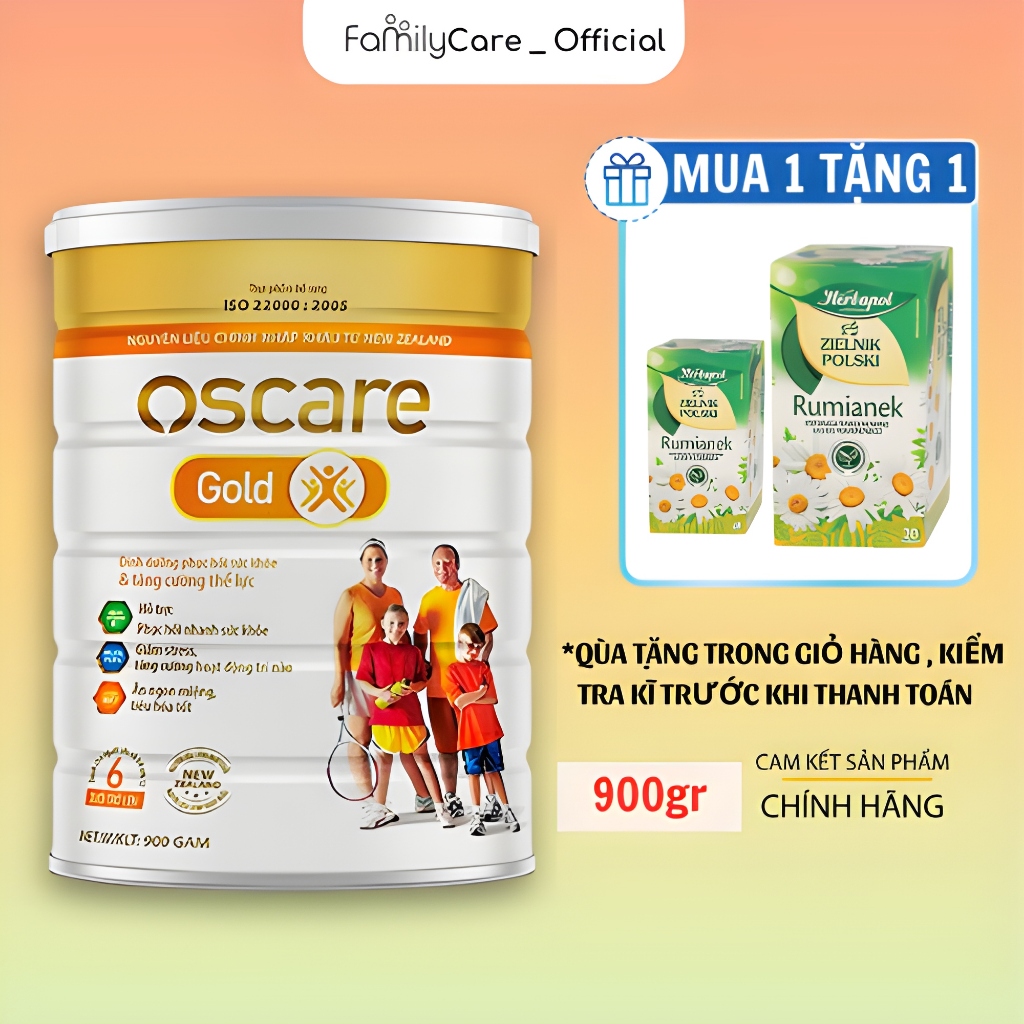 Sữa bột cho người cao tuổi Oscare Gold, ngăn ngừa loãng xương, nâng cao sức khỏe người già