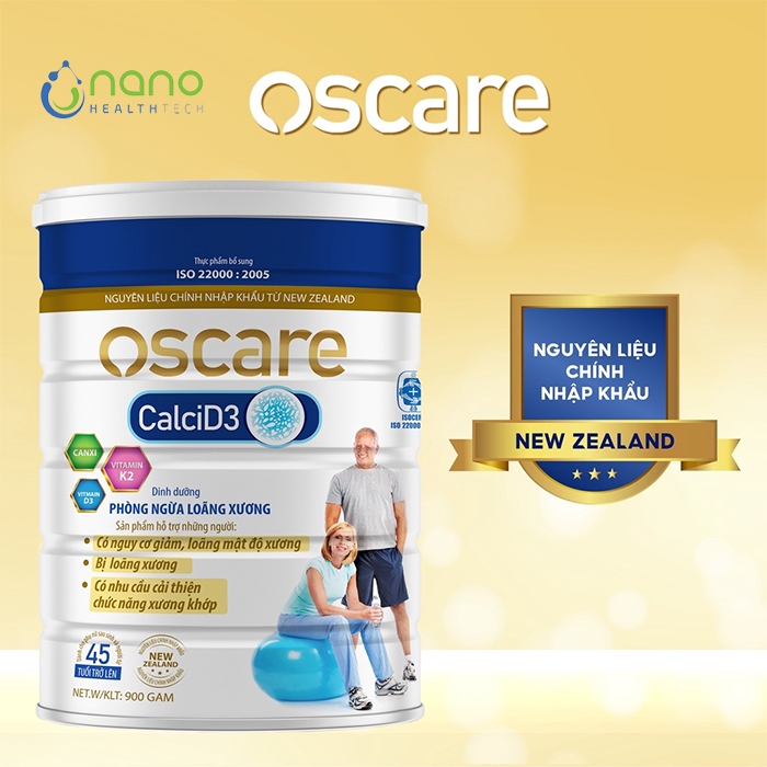 Sữa canxi Oscare Canxi D3 - 900gr - Bổ sung canxi, hỗ trợ phòng ngừa loãng xương