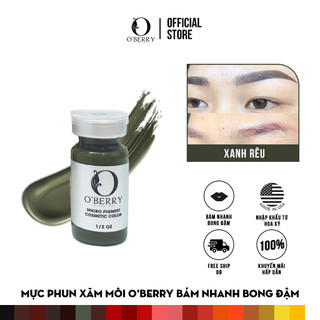 [CHÍNH HÃNG] Mực phun xăm Siêu xử lý TRỔ ĐỎ mày O'BERRY nhập khẩu độc quyền Hoa Kỳ - Màu xanh rêu