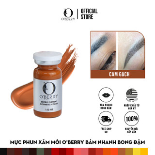 [CHÍNH HÃNG] Mực phun xăm Siêu xử lý TRỔ XANH mày O'BERRY nhập khẩu độc quyền Hoa Kỳ - Màu cam gạch