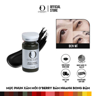 [CHÍNH HÃNG] Mực phun xăm MÍ bám nhanh bong đậm O'BERRY nhập khẩu độc quyền Hoa Kỳ - Màu đen mí