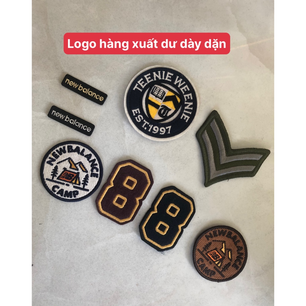 Hình logo may trang trí quần áo chất dày dặn hàng xuất dư đẹp