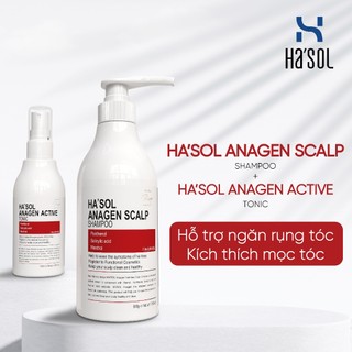 Combo Dầu Gội Đỏ Xịt Dưỡng Kích Mọc Tóc Hasol 100ml Giảm Rụng Tóc Kích Mọc Tóc Nhanh Chóng Hasol Anagen Scalp Shampoo