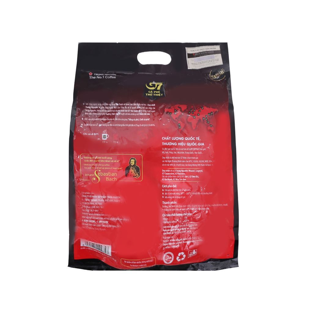 Cà phê sữa G7 3 in 1 800g GÓI VUÔNG + phụ kiện tóc thời tang