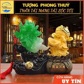 Tượng thần tài mang tài lộc tới, tượng phong thuỷ dùng làm quà tặng tân gia, tặng khai trương hoặc decor trang trí