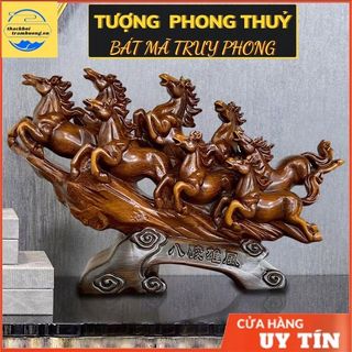 Tượng Bát Mã Truy Phong, tượng phong thuỷ mã đáo thành công dùng làm quà tân gia, quà khai trương hoặc decor trang trí