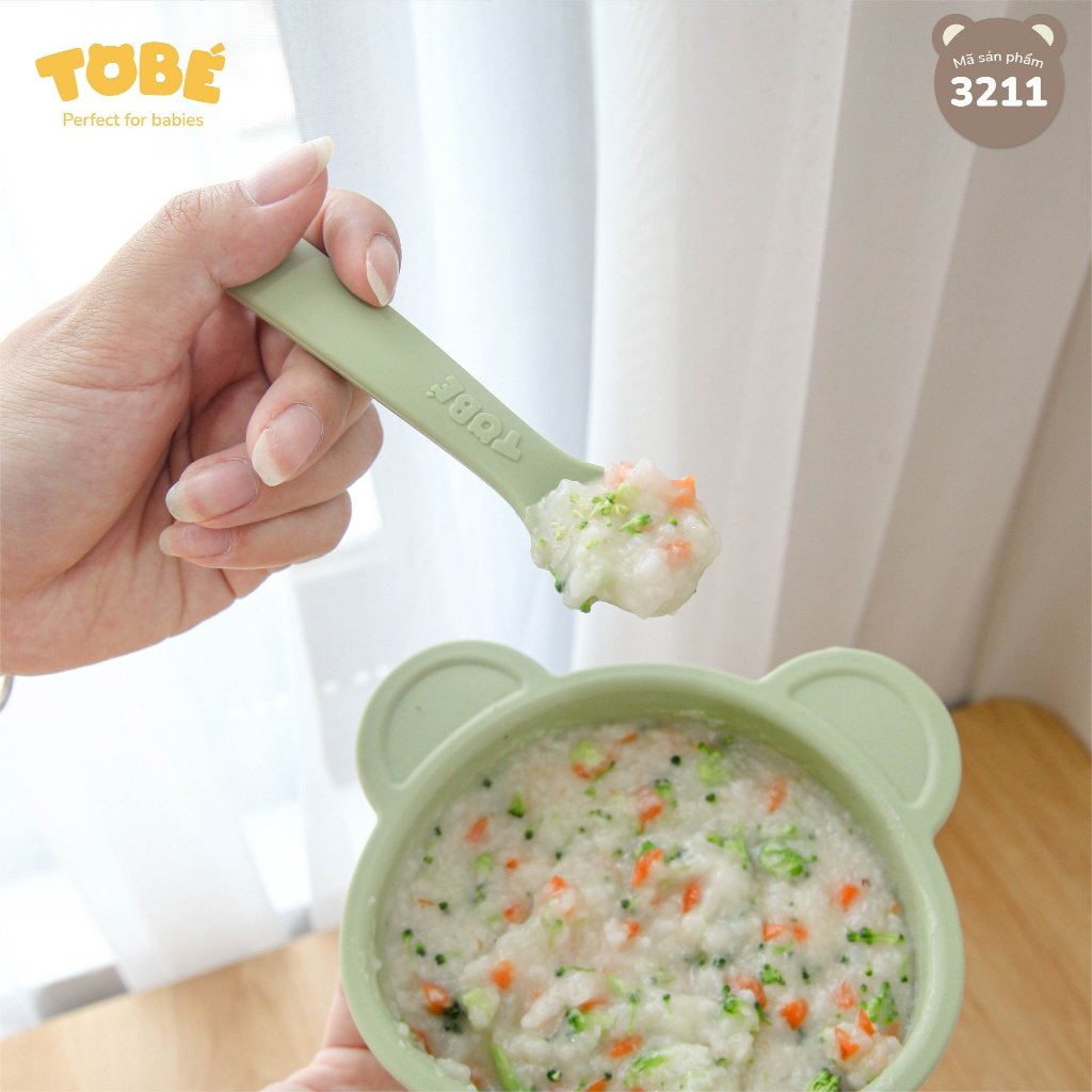 Bộ 3 thìa ăn dặm Silicone Tobe an toàn cho bé