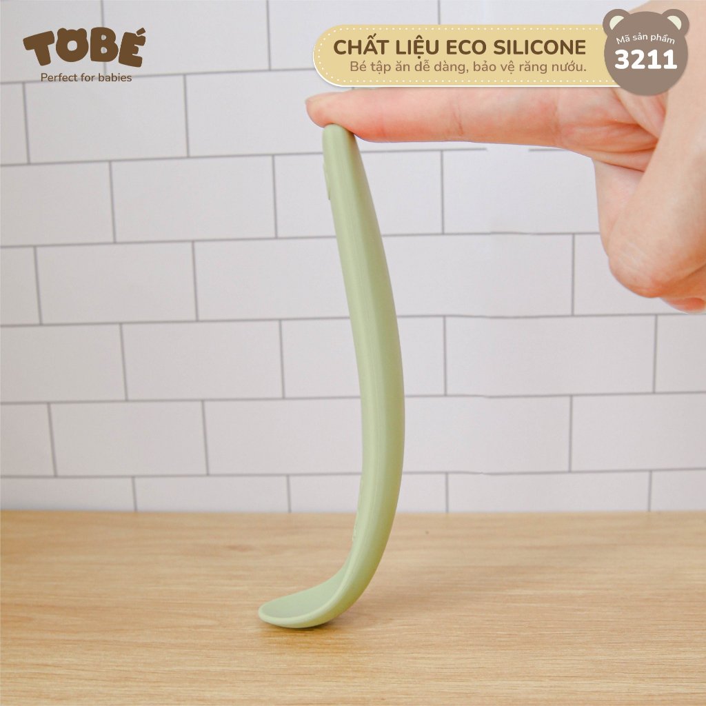 Bộ 3 thìa ăn dặm Silicone Tobe an toàn cho bé