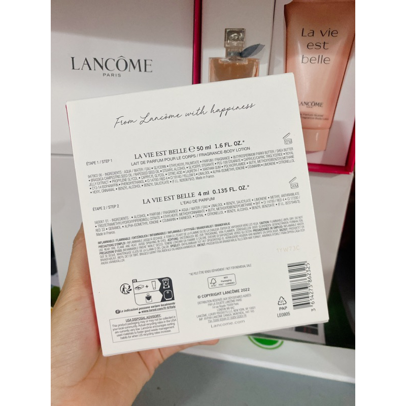 Set gift chính hãng siêu sang  Set nước hoa L.ancome 2 món