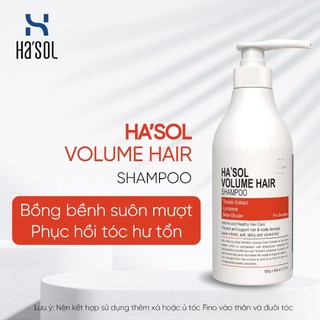 Dầu Gội Phục Hồi Tóc Hư Tổn, Làm Phồng Tóc, Giúp Tóc Mềm Mượt Chắc Khỏe Dùng Cho Da Đầu Nhạy Cảm Ha'sol Volume Hair 500g