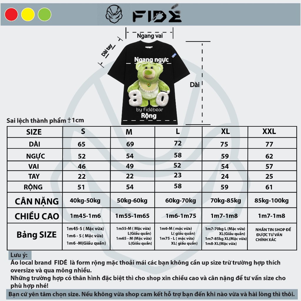 Áo thun FIDE GẤU BƠ unisex form rộng cổ tròn LOTSO - AT17