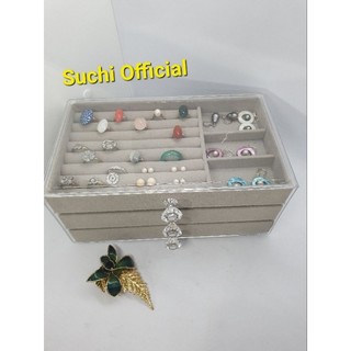 Khay trang sức 3 tầng, khay nhung