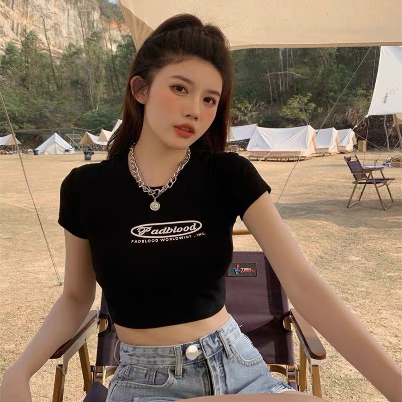 Áo Croptop Ôm In Hình Badblood - Chuly