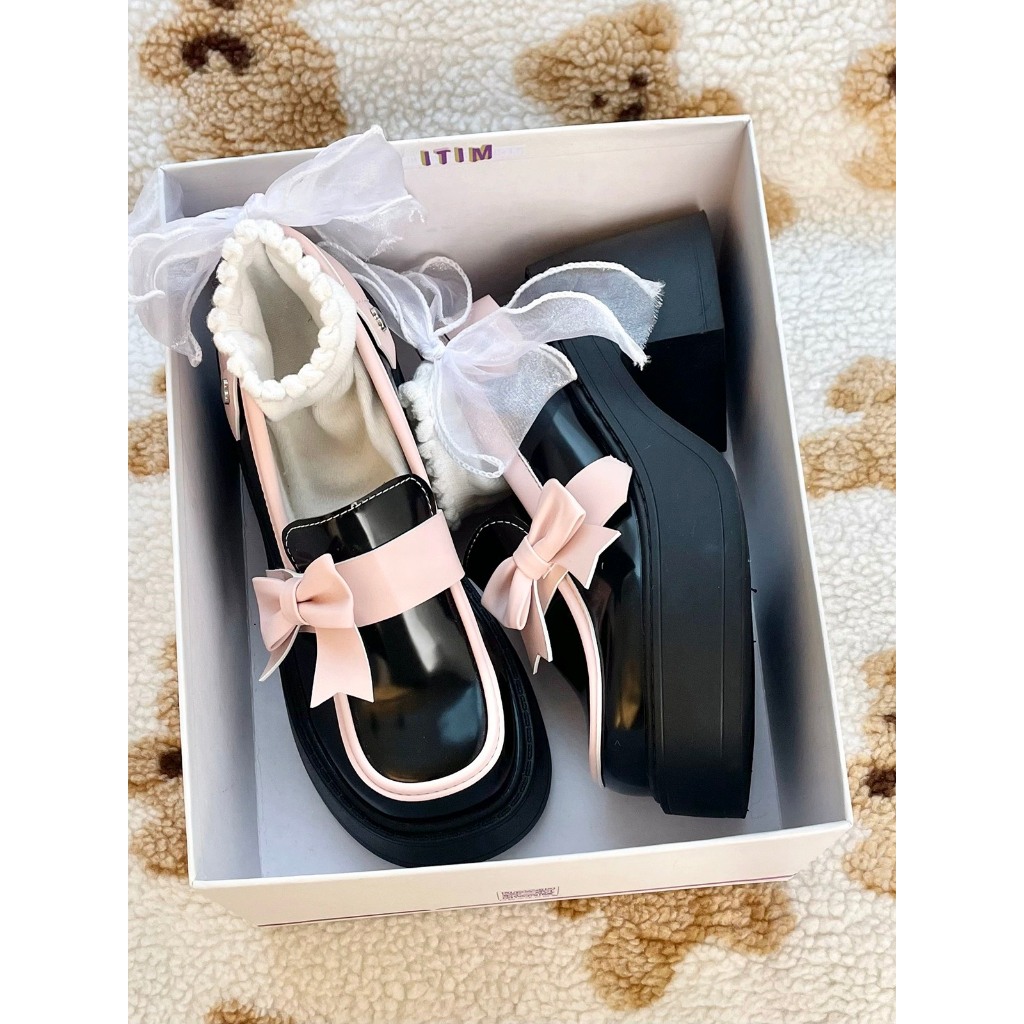 Giày Mary Jane phối nơ xinh xắn mã 520