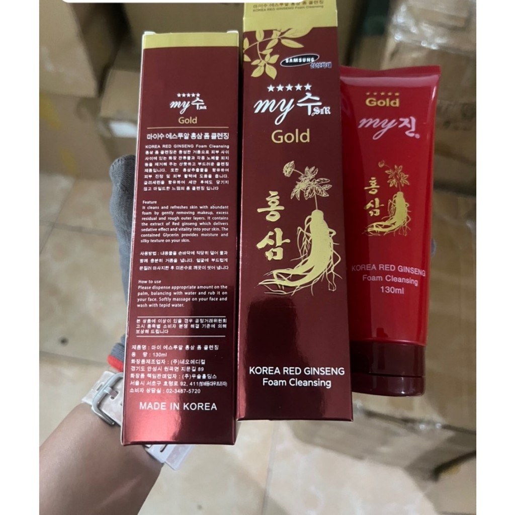 Sữa rửa mặt sâm đỏ My Gold 130ml HH