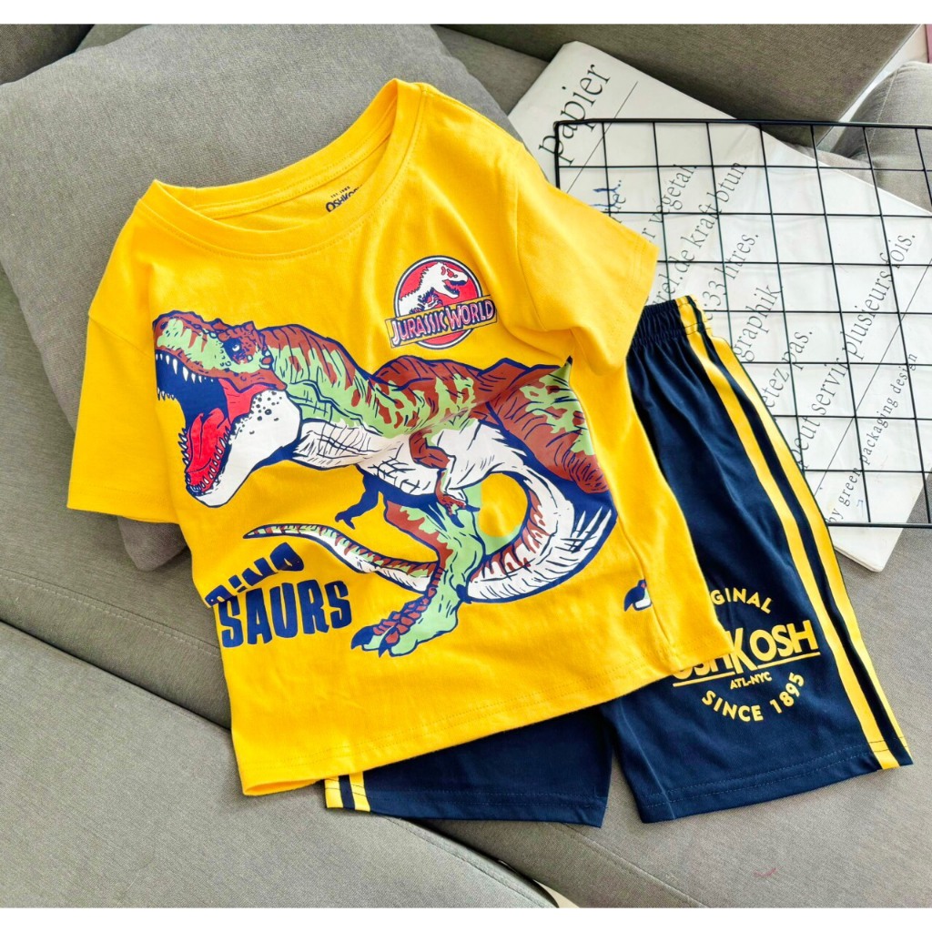 Bộ Đồ Bé Trai 11-40 Kg Set Quần Áo Tay Ngắn Trẻ Em Vải Cotton Chính Phẩm In Hoạt Hình Hot Trend Homie Kids