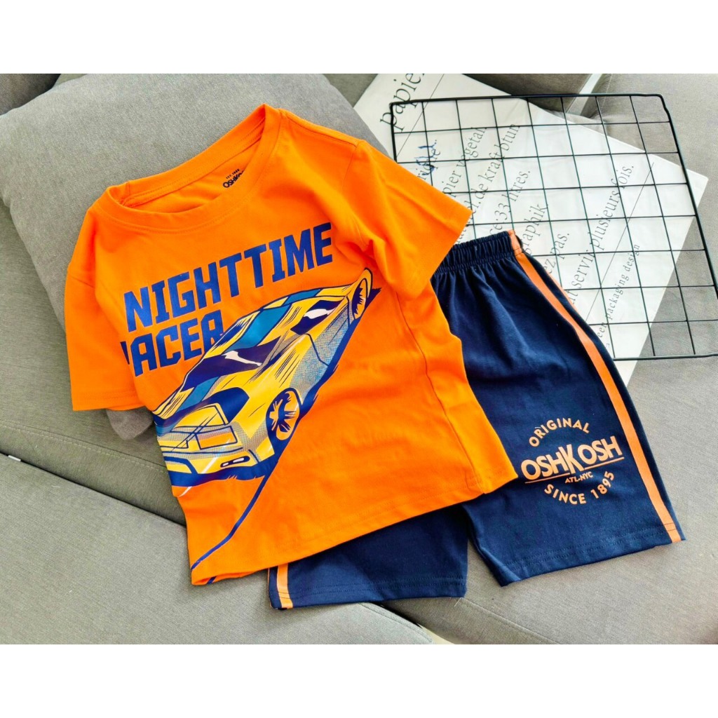 Bộ Đồ Bé Trai 11-40 Kg Set Quần Áo Tay Ngắn Trẻ Em Vải Cotton Chính Phẩm In Hoạt Hình Hot Trend Homie Kids