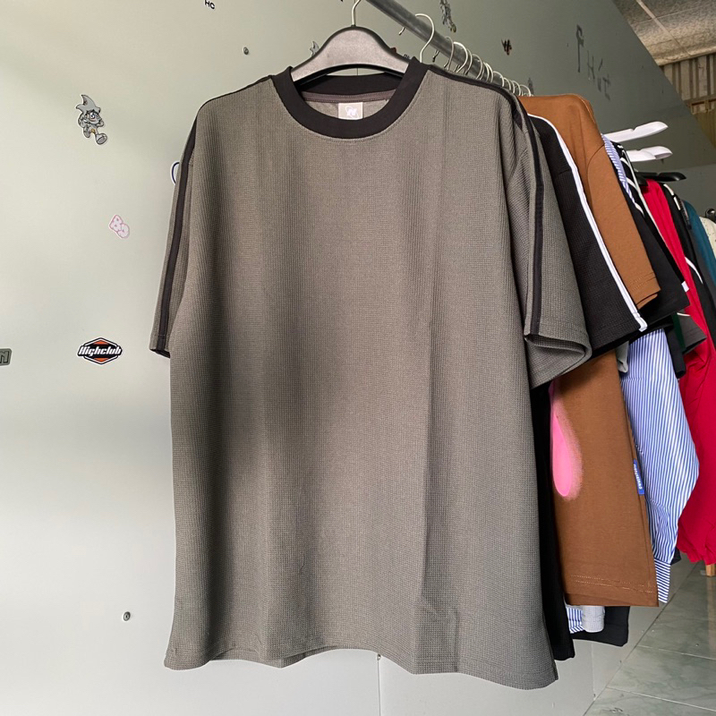 Áo Thun Nowhere Vải Waffle Màu Xám Size 3