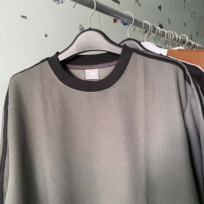 Áo Thun Nowhere Vải Waffle Màu Xám Size 3