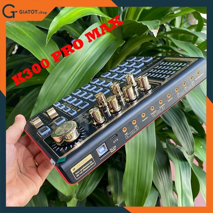Combo sound card âm thanh K300 Pro Max kèm míc thu âm woaichang BM900