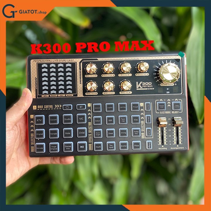 Combo sound card âm thanh K300 Pro Max kèm míc thu âm woaichang BM900