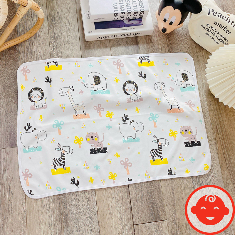 Lót chống thấm HỌA TIẾT CAO CẤP cho bé 70x50cm L04