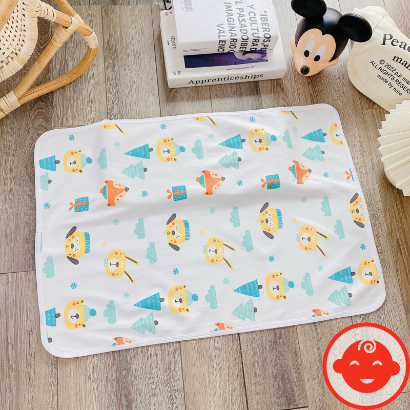 Lót chống thấm HỌA TIẾT CAO CẤP cho bé 70x50cm L04