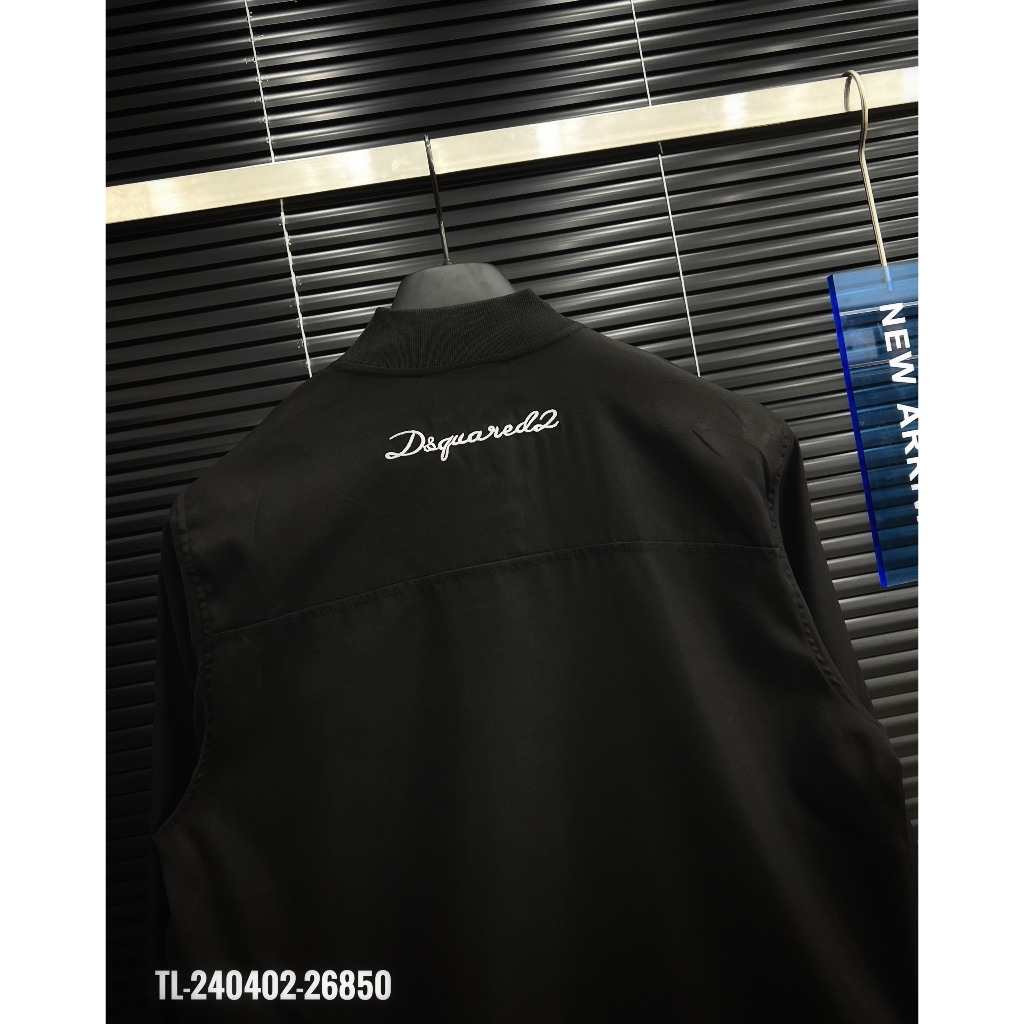 🔥Hot🔥Áo bomber Dsquared2 in chữ ngực thêu lưng thiết kế hot trend Nam Nữ Thu Đông 2023