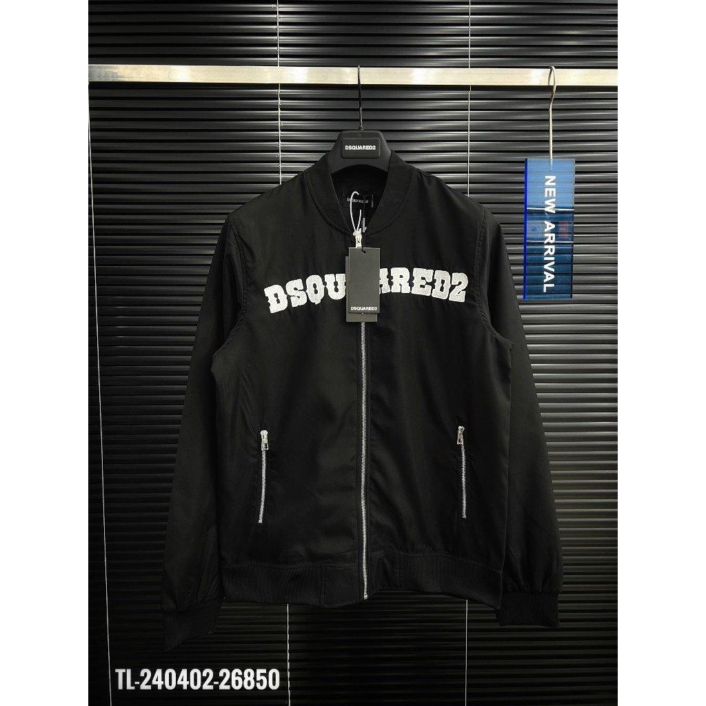 🔥Hot🔥Áo bomber Dsquared2 in chữ ngực thêu lưng thiết kế hot trend Nam Nữ Thu Đông 2023
