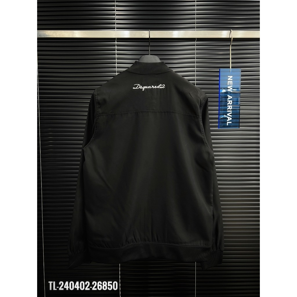 🔥Hot🔥Áo bomber Dsquared2 in chữ ngực thêu lưng thiết kế hot trend Nam Nữ Thu Đông 2023