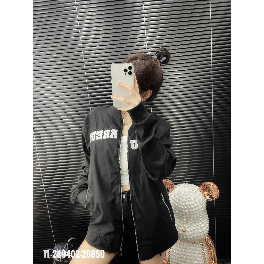 🔥Hot🔥Áo bomber Dsquared2 in chữ ngực thêu lưng thiết kế hot trend Nam Nữ Thu Đông 2023