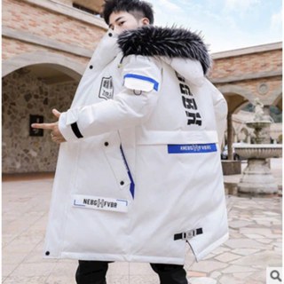 Áo Khoác Phao Nam Dáng Dài Mũ Lông Hàng Cao Cấp Họa Tiết Cực Đẹp