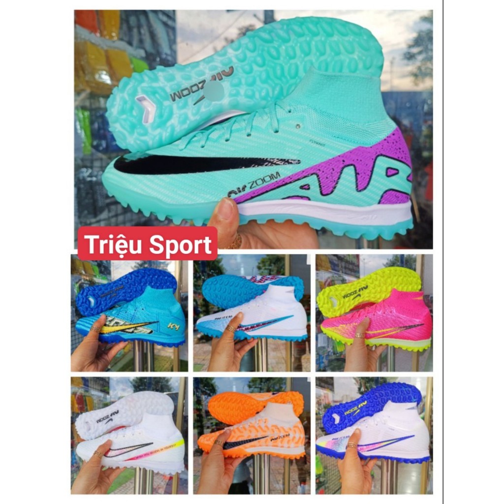 Giày Đá Bóng Mercurial Superfly 9 Elite Air zoom TF ( tặng khâu đế + hộp + tất + túi rút )