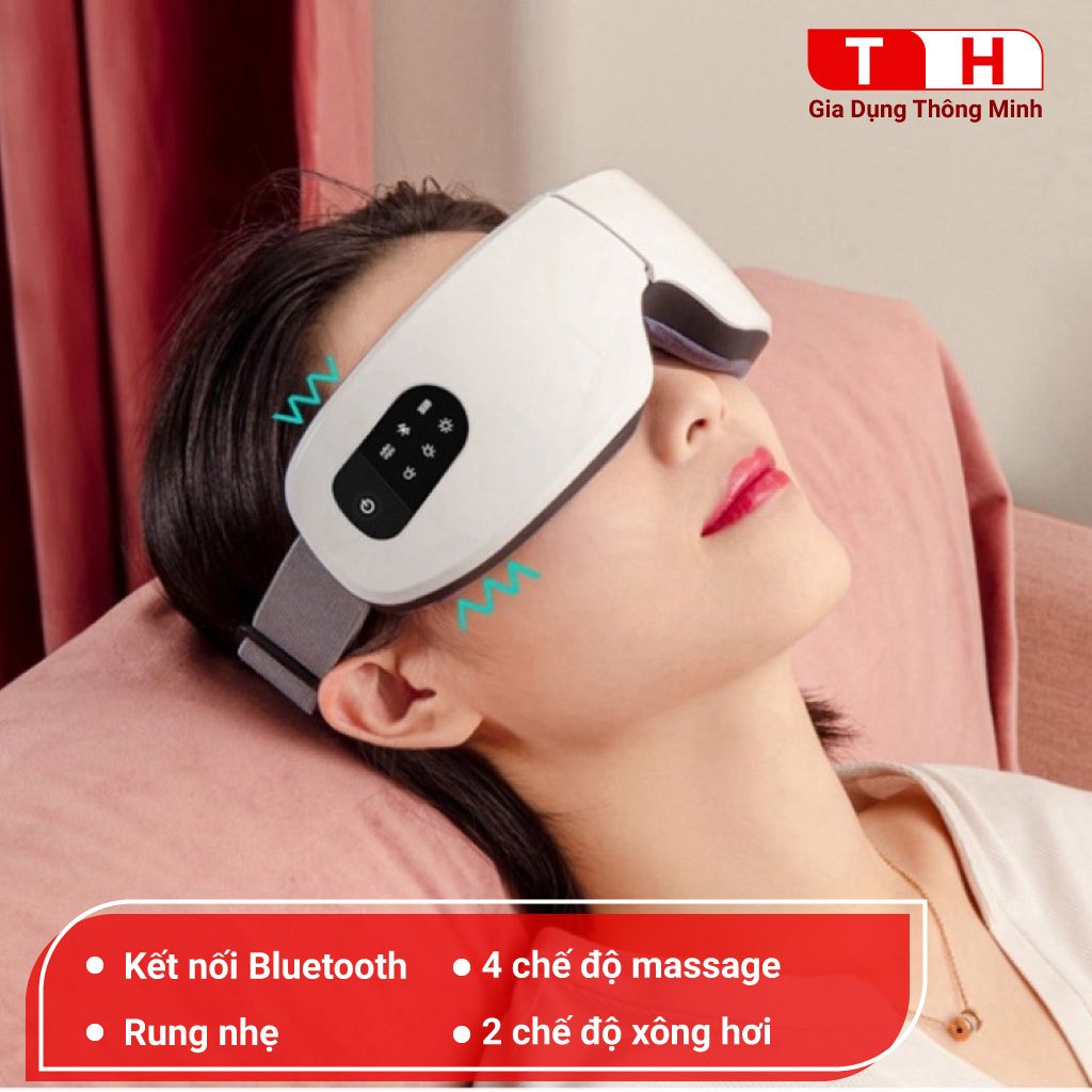 Máy Massage Mắt 4 Chế Độ Massage Kết Hợp Chế Độ Rung Kết Nối Bluetooth Nghe Nhạc Làm Giảm Mỏi Mắt và Lưu Thông Máu