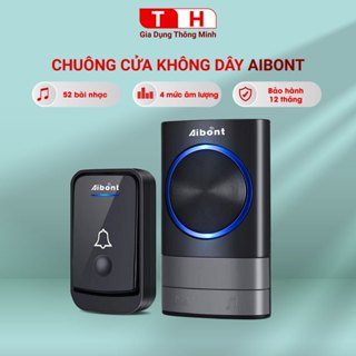 Chuông cửa không dây thông minh Aibont chống nước tín hiệu cực nhạy khoảng cách 300m, khoảng cách xuyên tường 50m