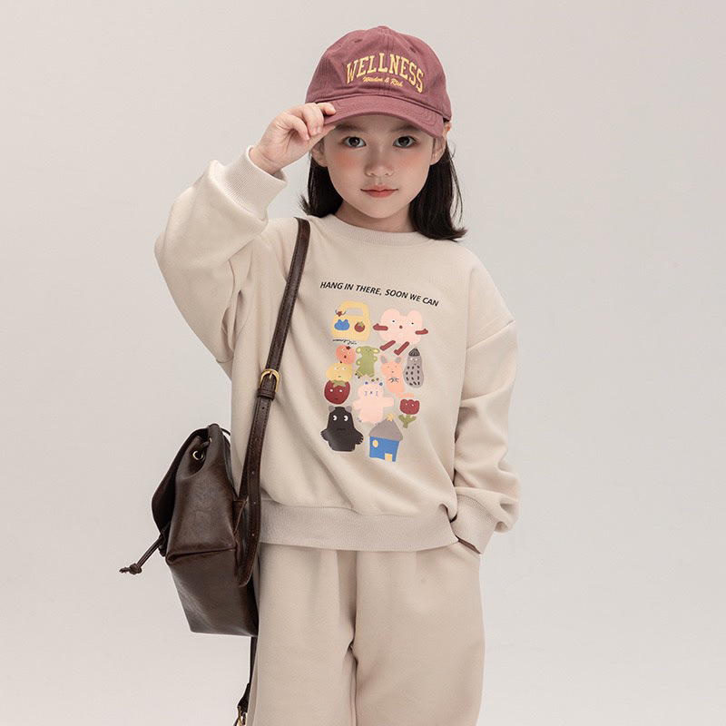 Bộ nỉ bông Disney xuất cho bé gái size từ 10-26 cân