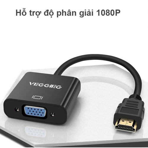 Cáp HDMI To VGA - Displayport To VGA- DVI To VGA - USB Lan 2.0 Hàng chính hãng VEGGIEG