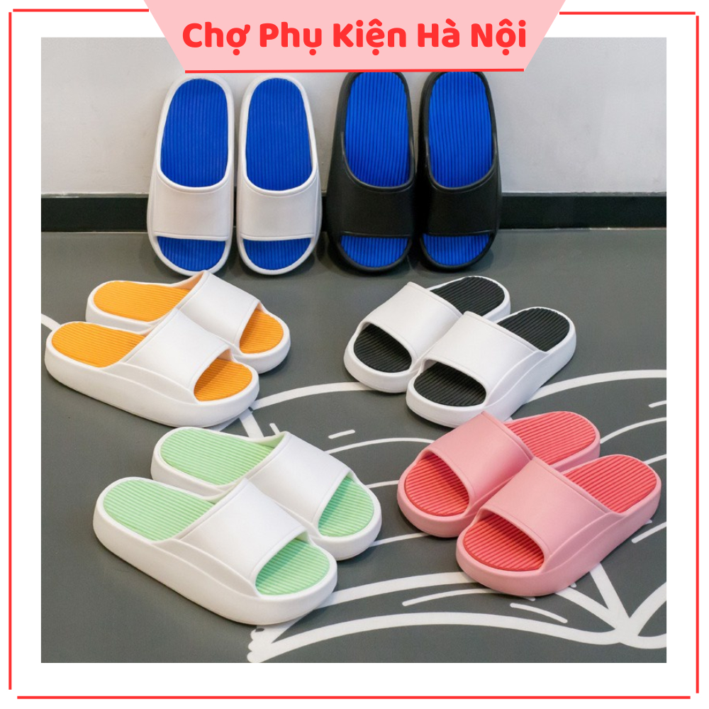 Dép quai ngang nam nữ đế bánh mì cao 5cm chất liệu eva siêu bền hợp thời trang Chợ Phụ Kiện Hà Nội A162
