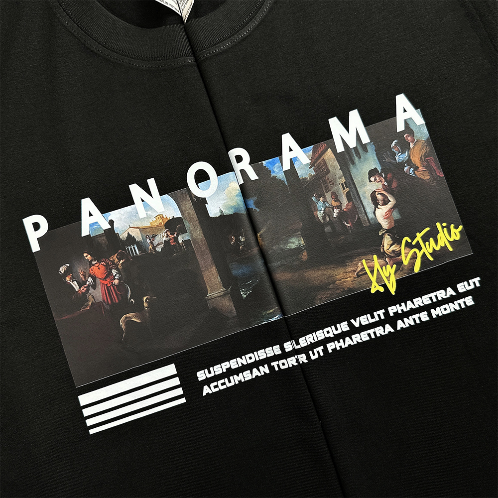 Áo Thun Unisex WEED EVERYDAY 100% Cotton thoáng mát Tranh Panorama 1400 Tay Lỡ