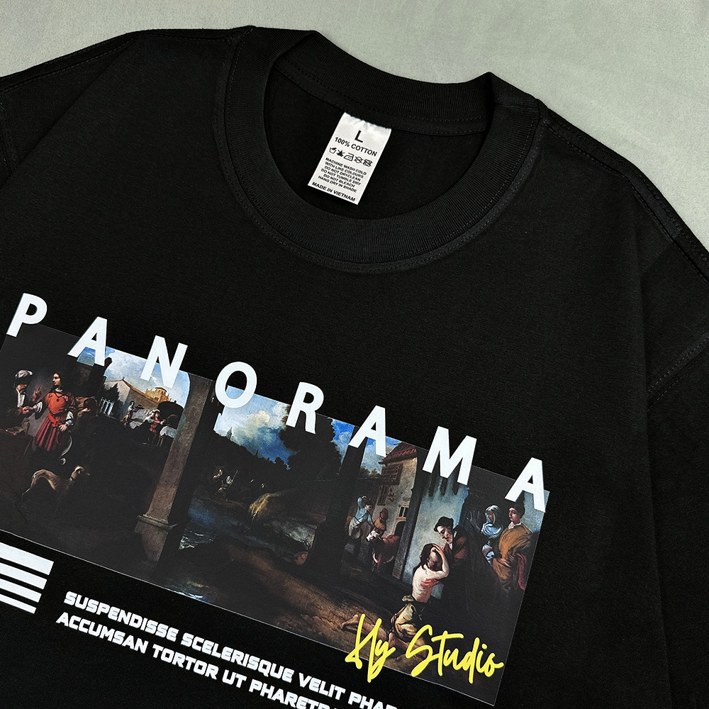 Áo Thun Unisex WEED EVERYDAY 100% Cotton thoáng mát Tranh Panorama 1400 Tay Lỡ