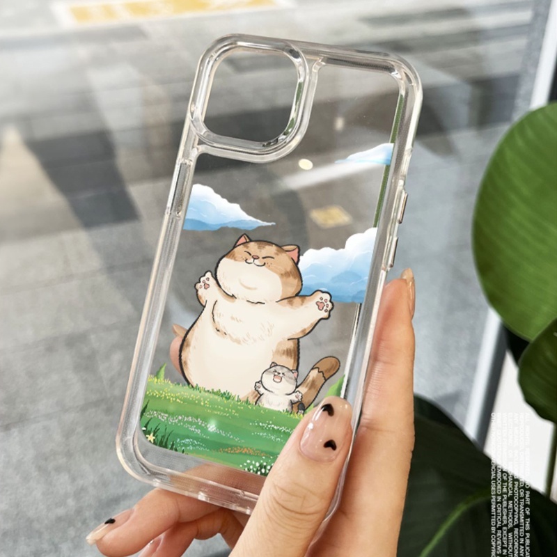 Ốp lưng iphone Acrylic TPU Mèo Mập 15promax/ 15pro/ 15/ 14promax/ 14pro/ 14/ 13promax/ 13pro/ 13/ 12promax/ 12/ 11