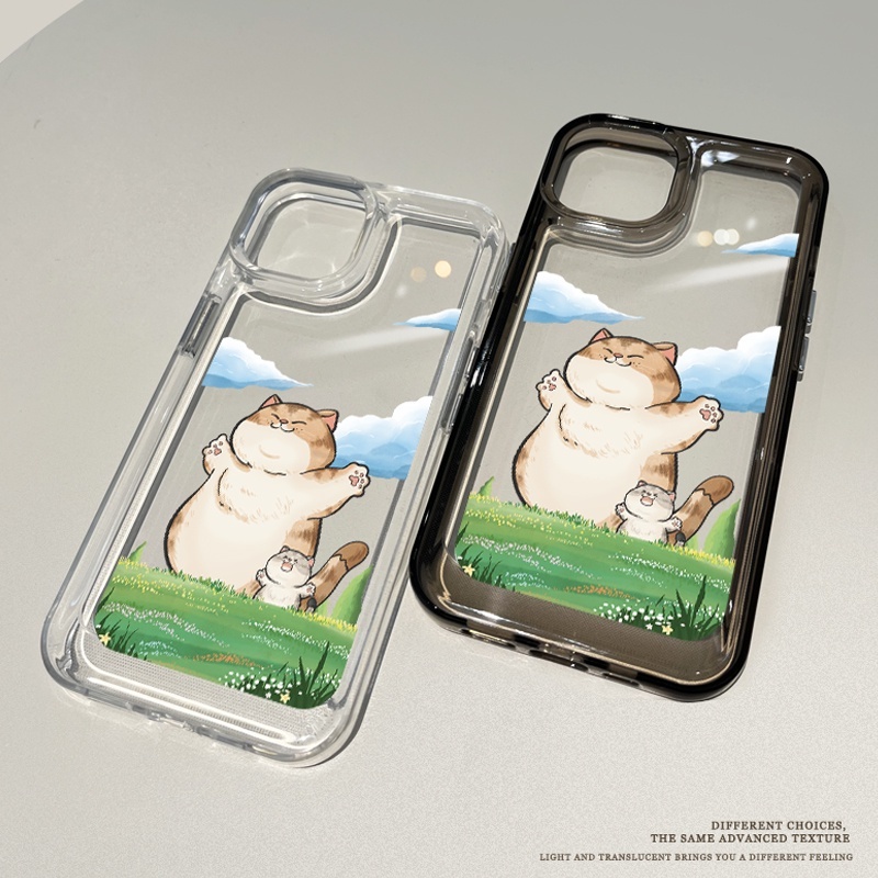 Ốp lưng iphone Acrylic TPU Mèo Mập 15promax/ 15pro/ 15/ 14promax/ 14pro/ 14/ 13promax/ 13pro/ 13/ 12promax/ 12/ 11