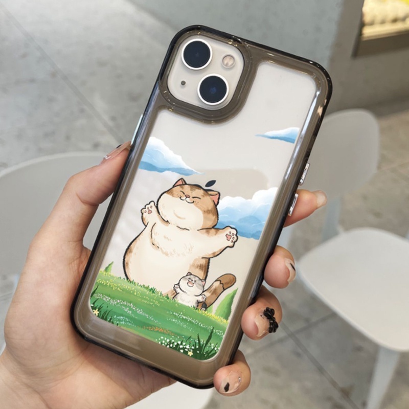 Ốp lưng iphone Acrylic TPU Mèo Mập 15promax/ 15pro/ 15/ 14promax/ 14pro/ 14/ 13promax/ 13pro/ 13/ 12promax/ 12/ 11