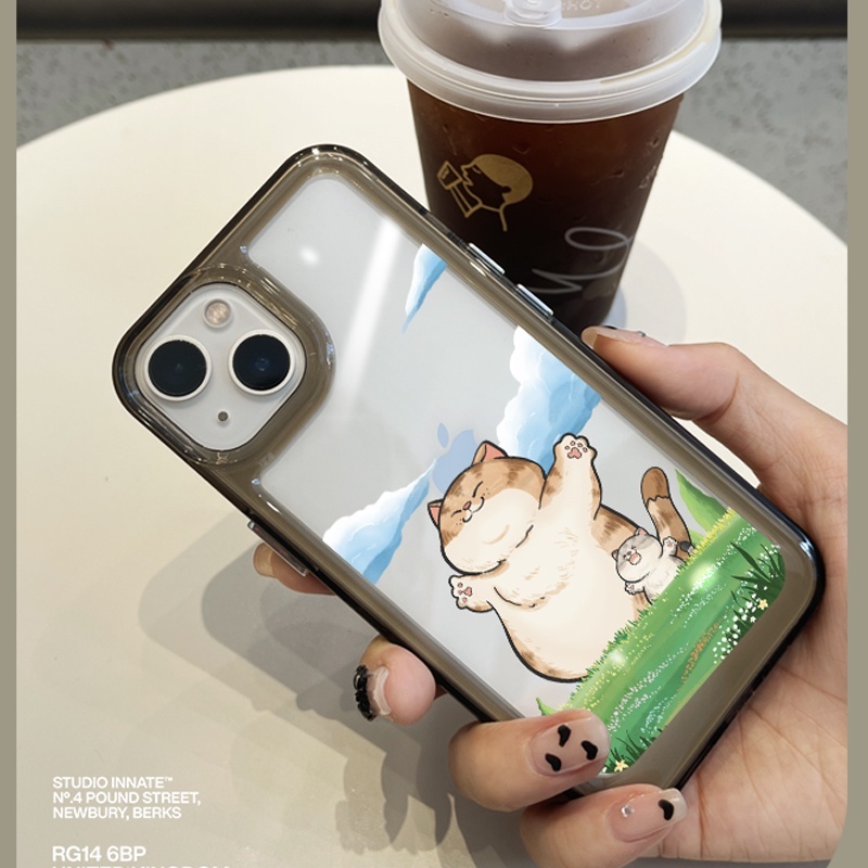Ốp lưng iphone Acrylic TPU Mèo Mập 15promax/ 15pro/ 15/ 14promax/ 14pro/ 14/ 13promax/ 13pro/ 13/ 12promax/ 12/ 11