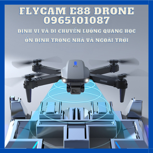 Flycam E88 Pro Mini Chất Lượng 4K HD, Kết Nối Wifi Với ĐIện Thoại, Điều Khiển Từ Xa Quay Phim Và Chụp Ảnh Trên Không