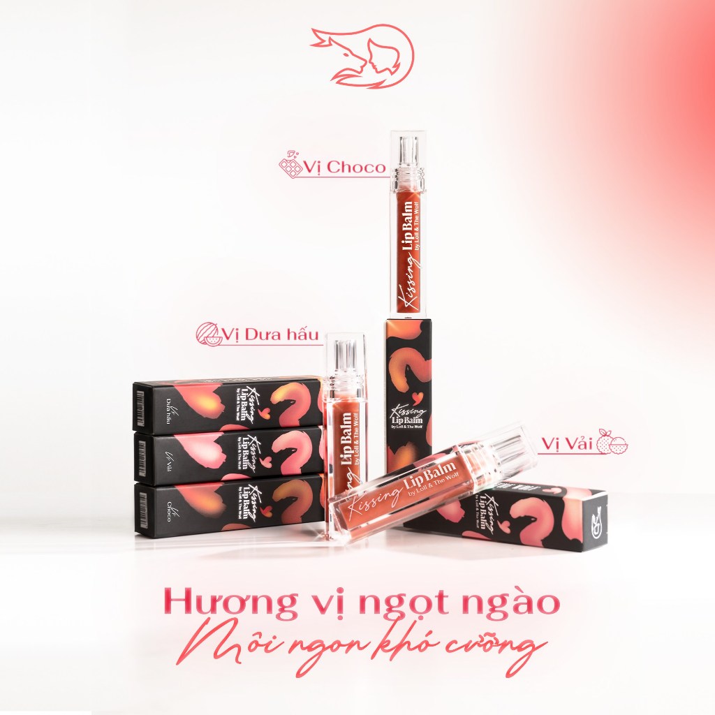 Son Dưỡng Hôn Kissing Lip Balm Loli & The Wolf Làm Mịn Môi Hương Dưa Hấu Căng Mọng 5ml