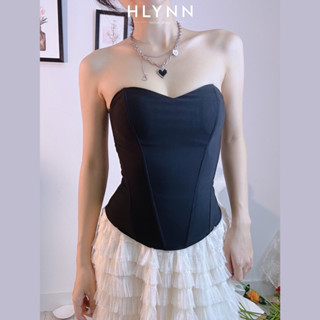 Áo corset cúp ngực thun umi hai lớp có mút không dây m254