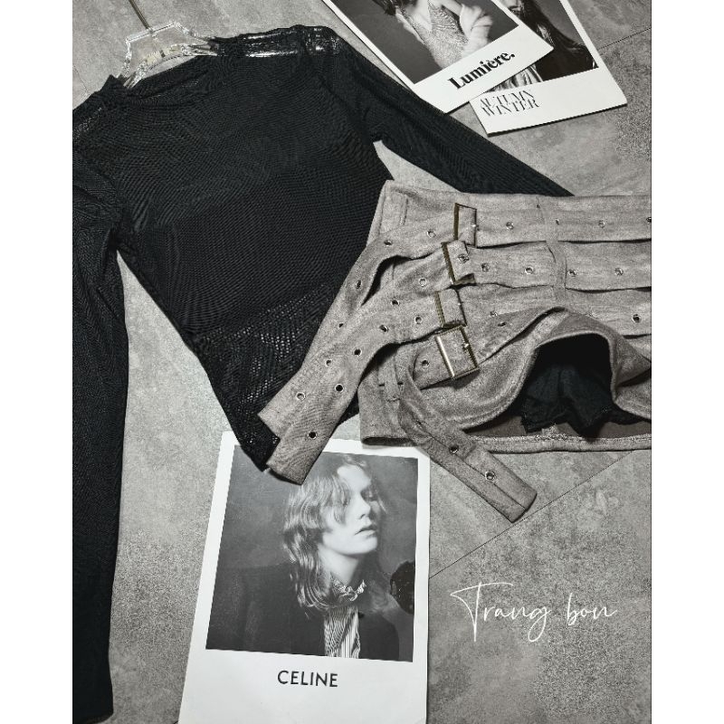 Set áo lưới  chân váy 💯HÀNG THIẾT KẾ TẾT 2024 💖