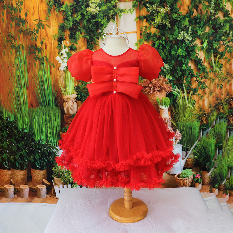 Đầm Váy Công Chúa Cho Bé Gái TiTiKids Đầm Tầng Nơ CC267